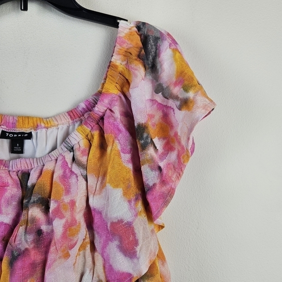 Torrid Multi Watercolor Tie-Dye Off Shoulder Skirt Set Size 1/1X Summer Party - Picture 5 of 12